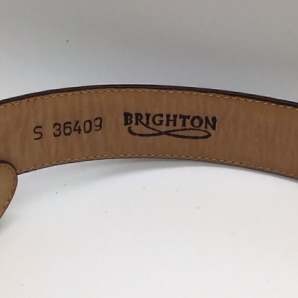 Vintage Brighton Brown Croc Finish Belt - Picture 4 of 8